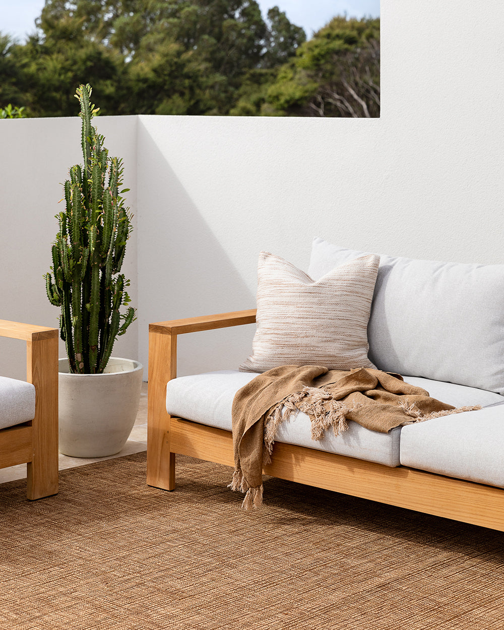 BAYA Millhouse 100% Linen Throw - Cumin