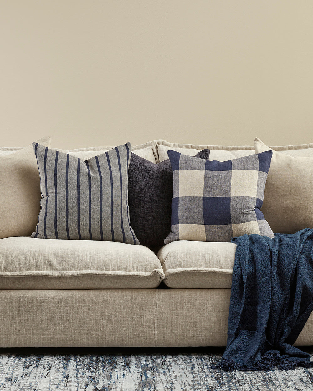 Oscar Cushion - Denim - 50 x 50cm | OLLO