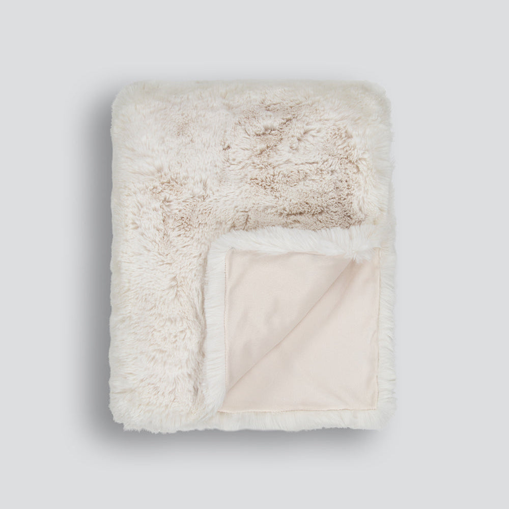 Pelage Faux Fur Throw - Ivory