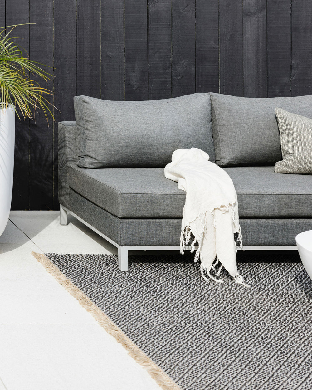 Reef Indoor Outdoor Rug - Charcoal Rodwell and Astor