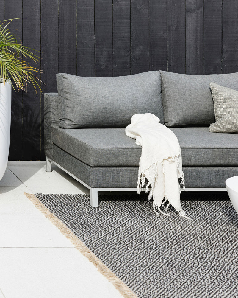 Reef Indoor Outdoor Rug - Charcoal Rodwell and Astor