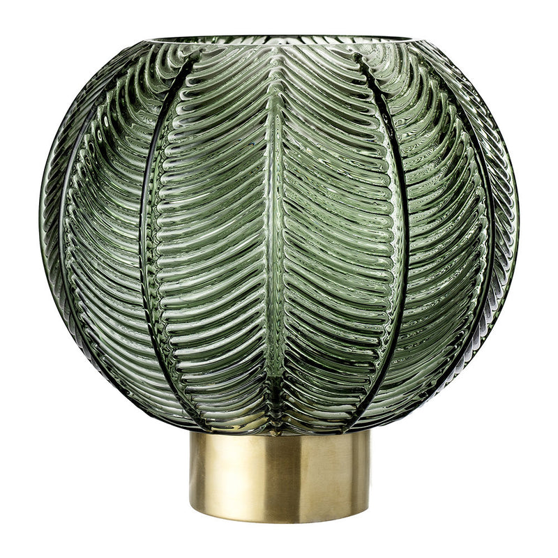 BLOOMINGVILLE Tamar Green Glass Palm Leaf Vase