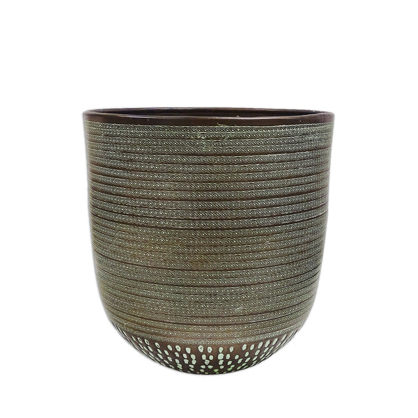 Asilah - Oxidised Bronze Finish Pot Rodwell and astor