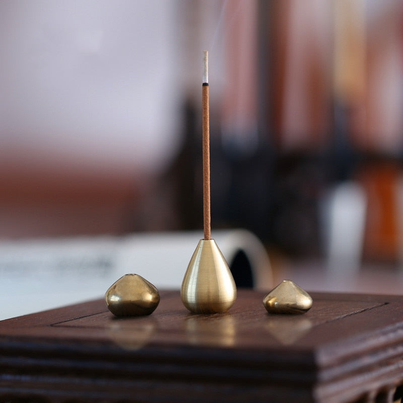 Brass Incense Holder - Teardrop - Medium