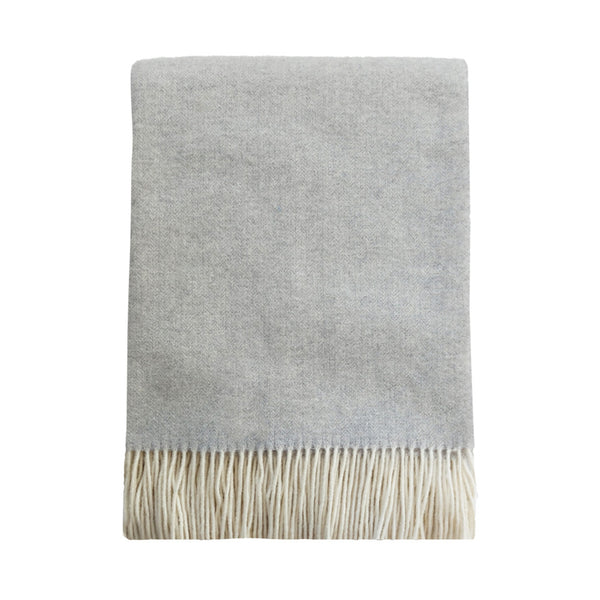 MULBERI Bambina Merino Wool & Cashmere Throw - Silver