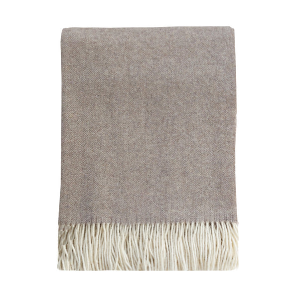 MULBERI Bambina Merino Wool & Cashmere Throw - Walnut