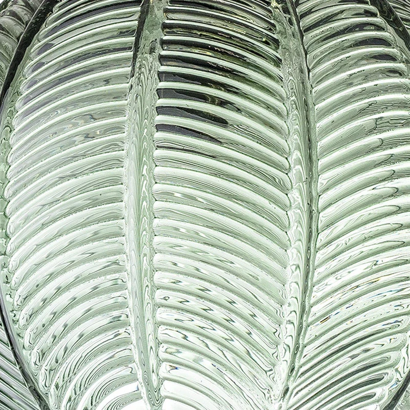 BLOOMINGVILLE Palm Leaf Green Glass Pendant Light