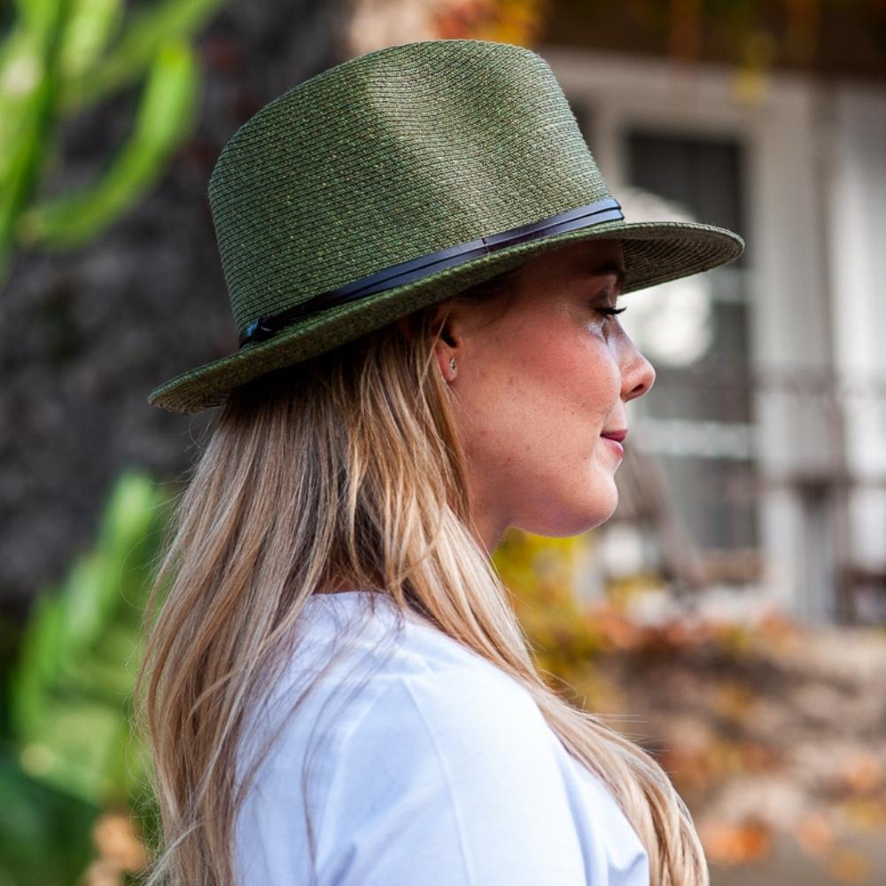 Rodwell and Astor Travaux en Cours - Borsalino Hat - Leather Strap - Army