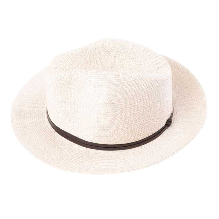 Rodwell and Astor Travaux en Cours - Borsalino Hat - Leather Strap - Off White