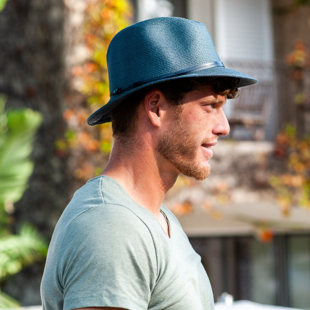 Travaux en Cours - Borsalino Hat - Leather Strap - Slate Rodwell and Astor