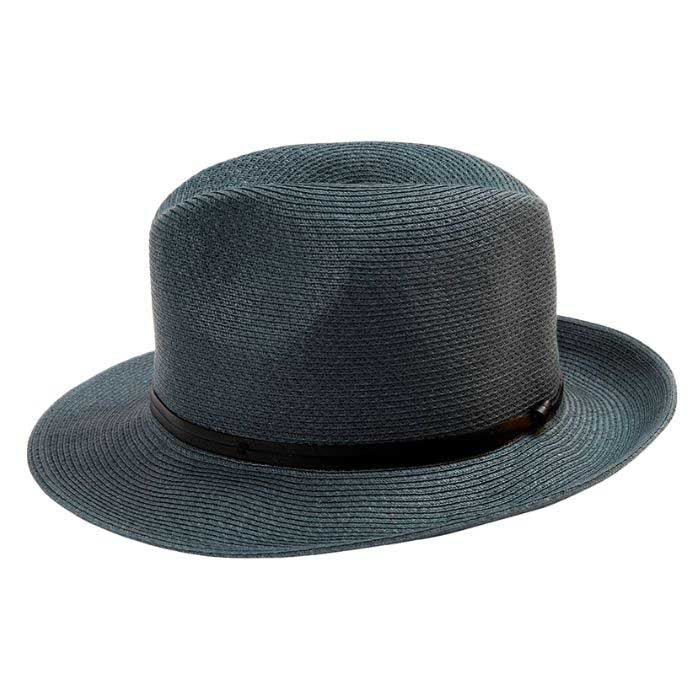 Travaux en Cours - Borsalino Hat - Leather Strap - Slate Rodwell and Astor