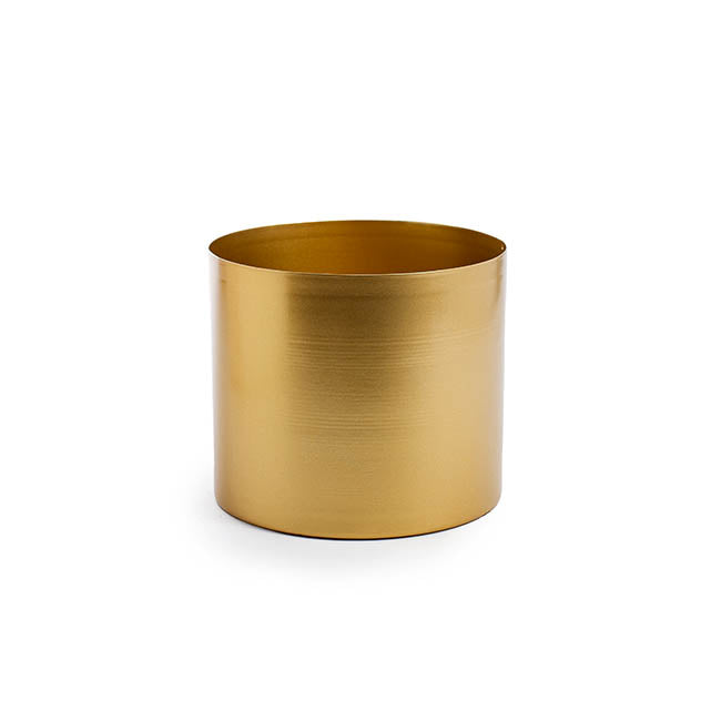 Matt Brass/Gold Metal Planter - 18cm