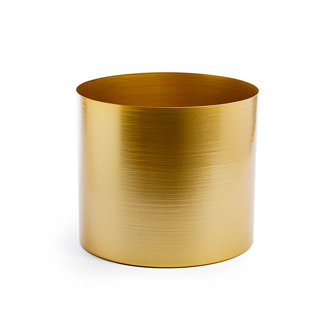 Matt Brass/Gold Metal Planter - 23cm