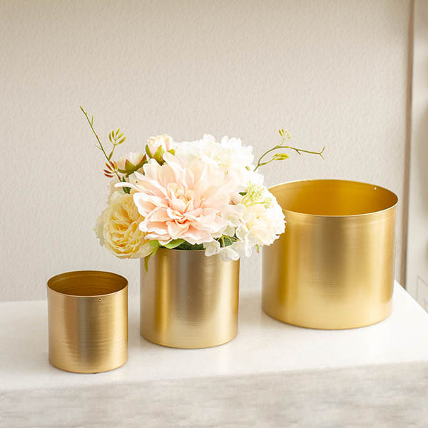 Matt Brass/Gold Metal Planter - Collection