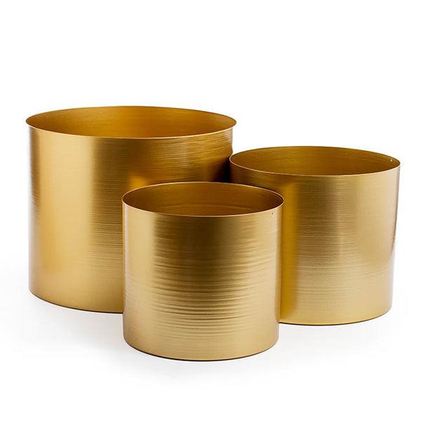 Matt Brass/Gold Metal Planter -Collection