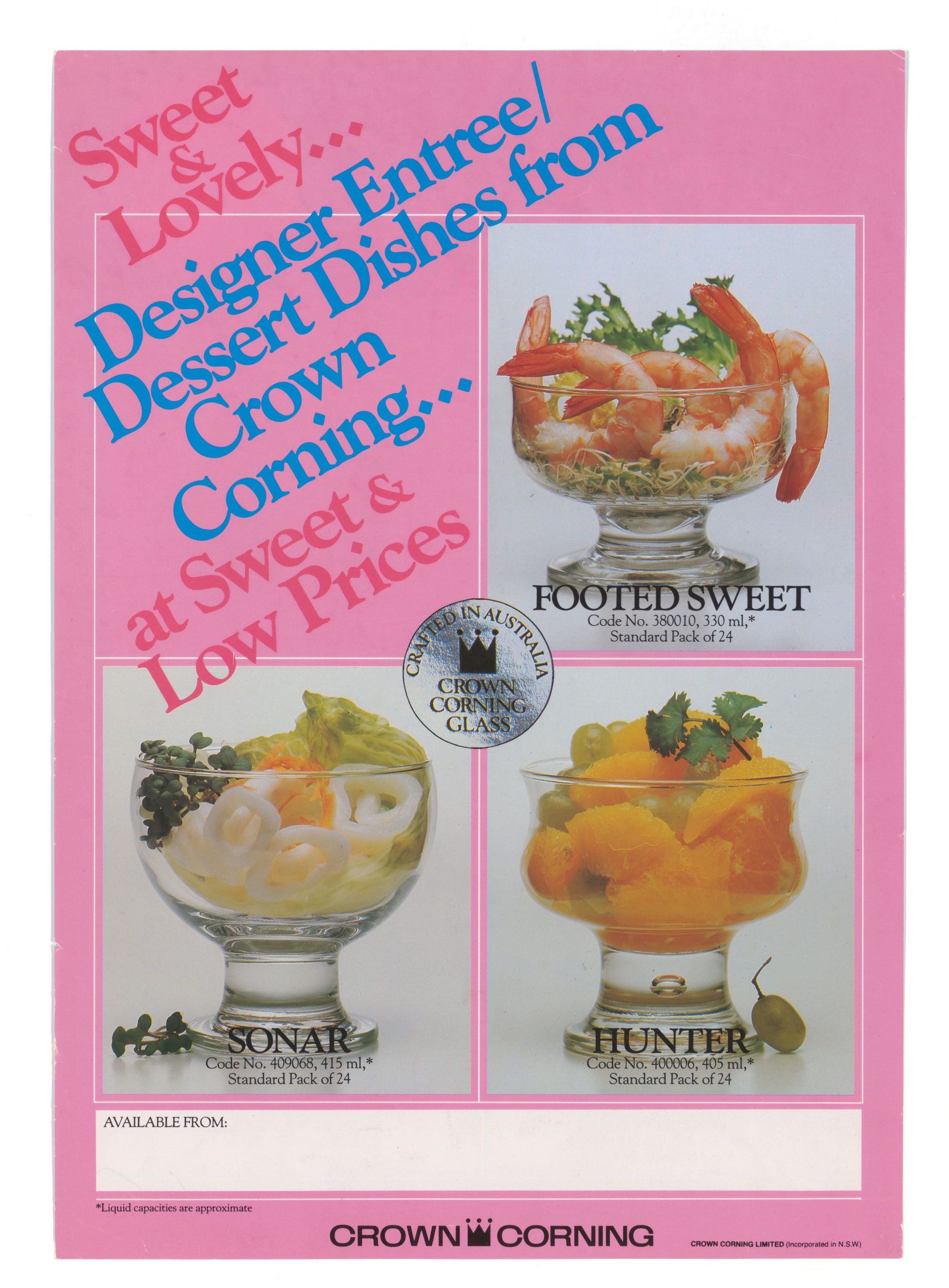Vintage 'Fantasy' Footed Glass Coupe