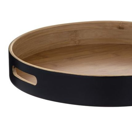 Black Bamboo Tray 40cm Round