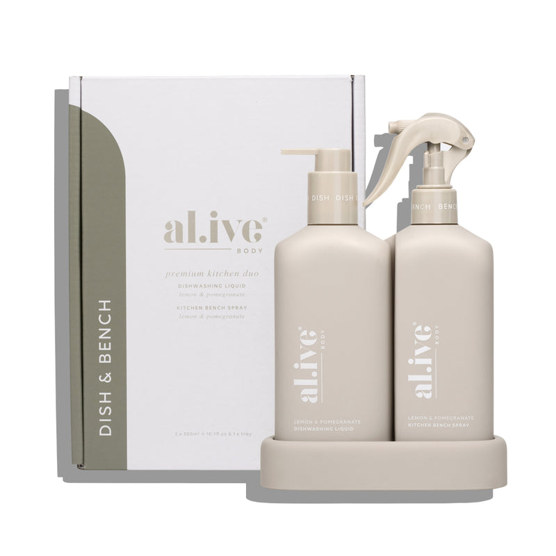al.ive Premium Kitchen Duo - Bench Spray & Dishwashing Liquid Rodwell and Astor