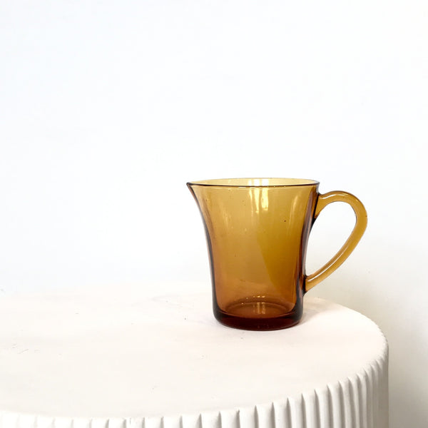 Vintage Duralex Amber Glass Milk Jug - 10oz
