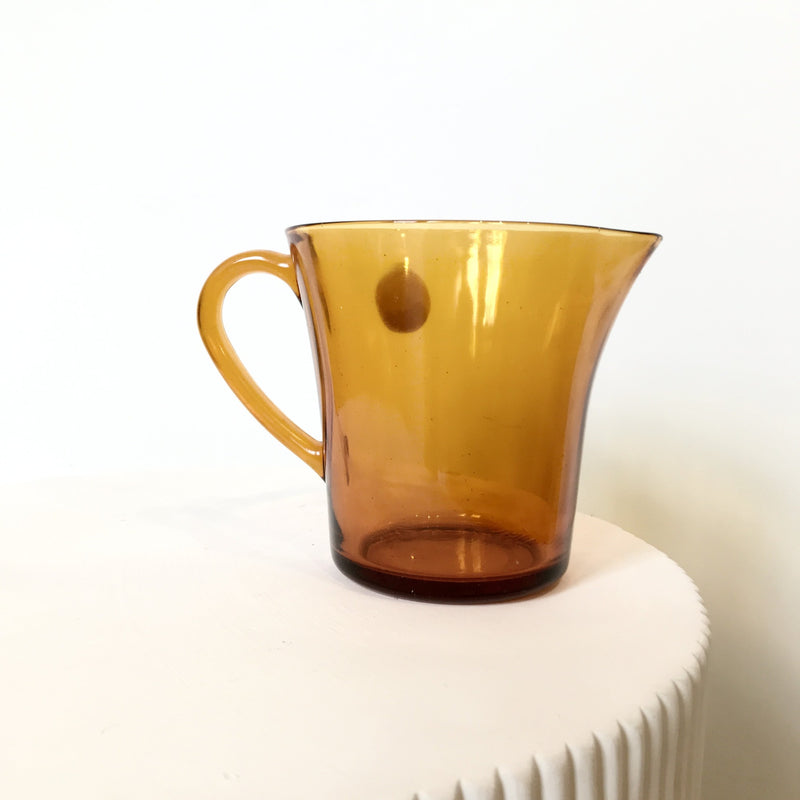 Vintage Duralex Amber Glass Milk Jug - 20oz
