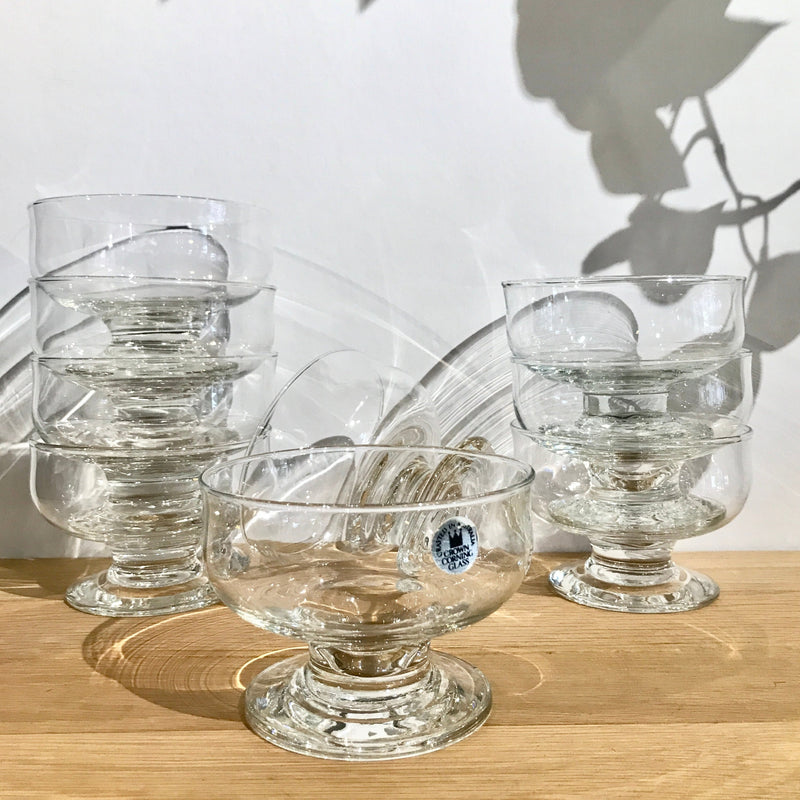 Vintage 'Fantasy' Footed Glass Coupe