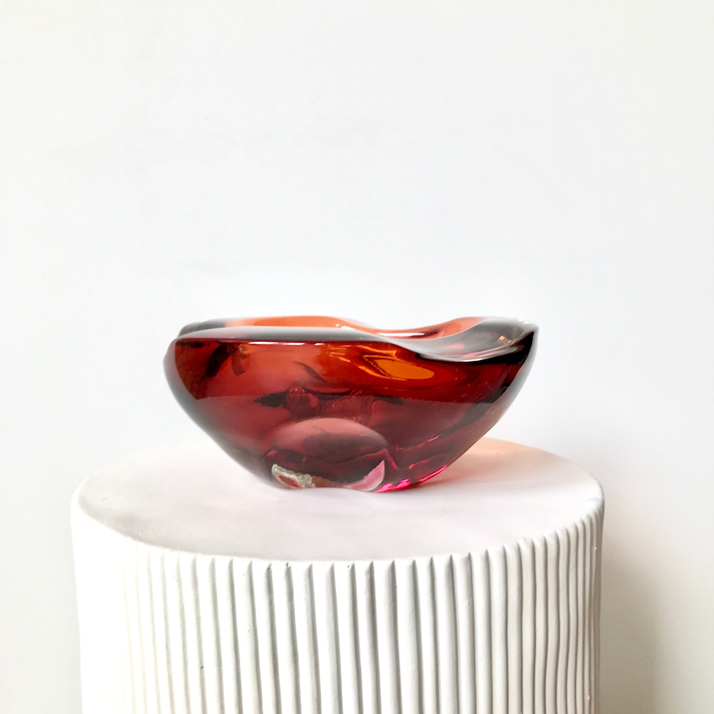Flavio Poli Seguso Murano Art Glass Geode Bowl