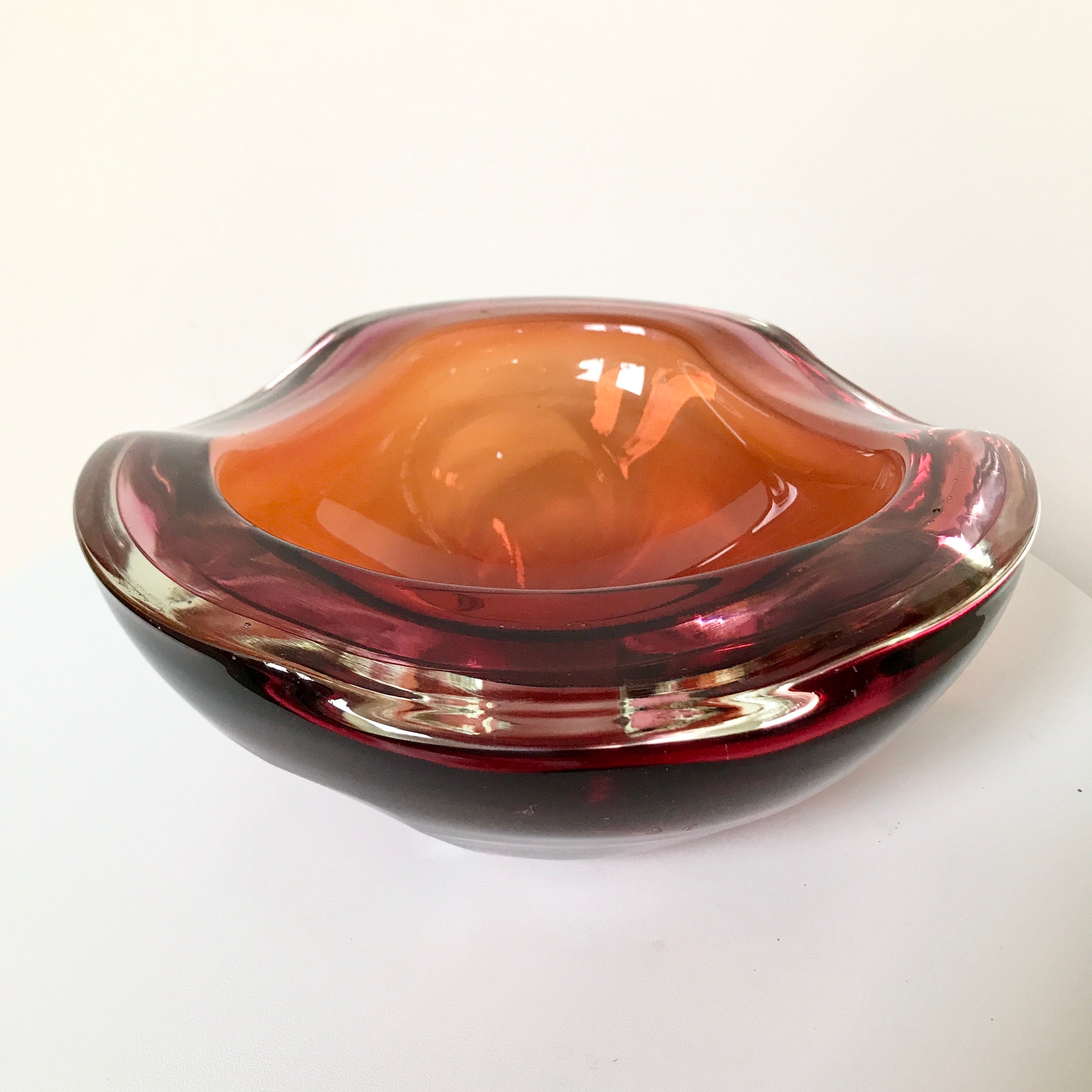Flavio Poli Seguso Murano Art Glass Geode Bowl