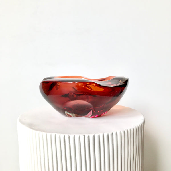 Flavio Poli Seguso Murano Art Glass Geode Bowl
