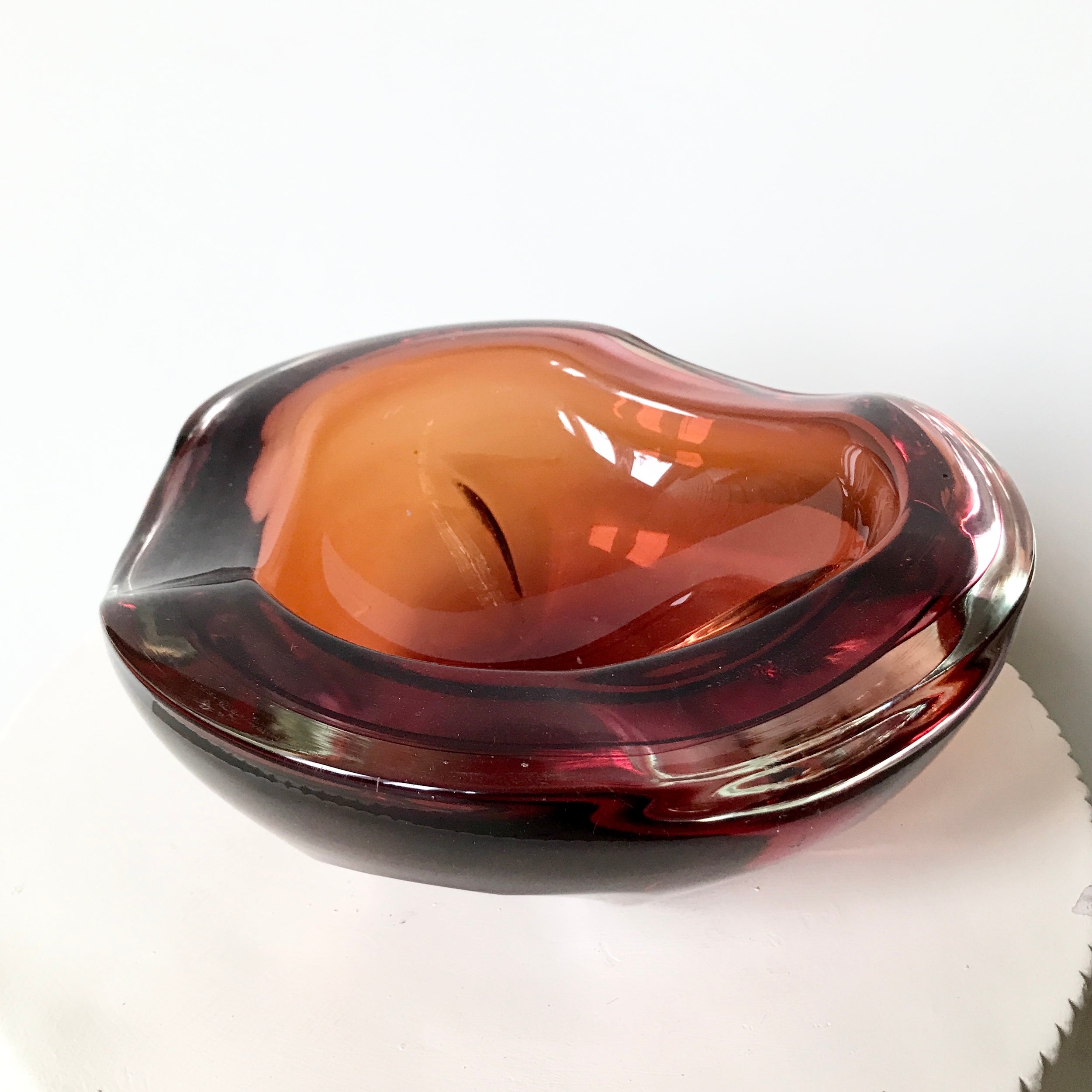 Flavio Poli Seguso Murano Art Glass Geode Bowl
