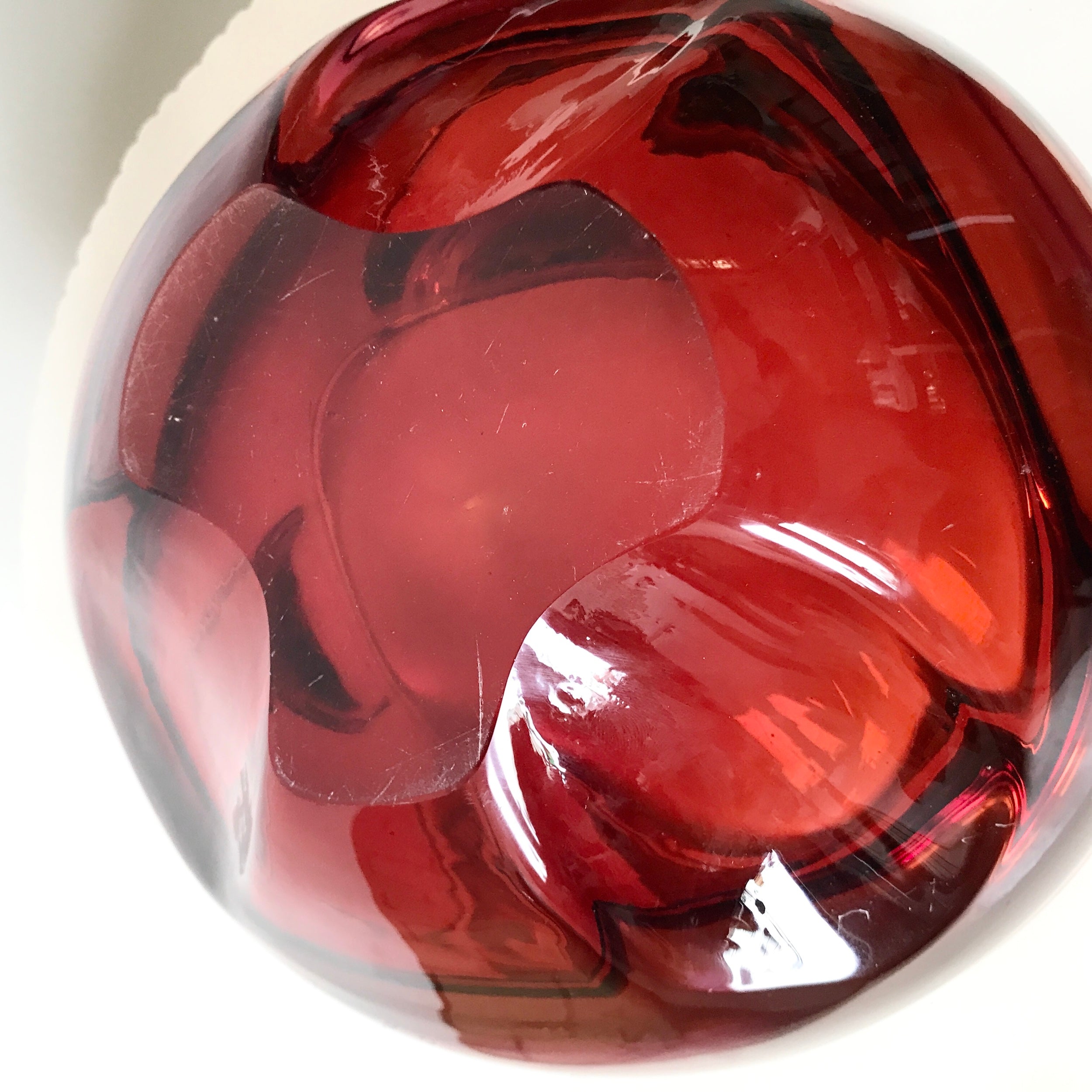 Flavio Poli Seguso Murano Art Glass Geode Bowl