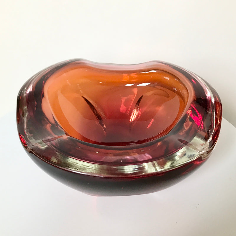 Flavio Poli Seguso Murano Art Glass Geode Bowl