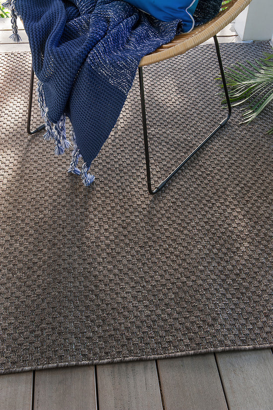 BAYA Flax Outdoor Rug -  Pewter