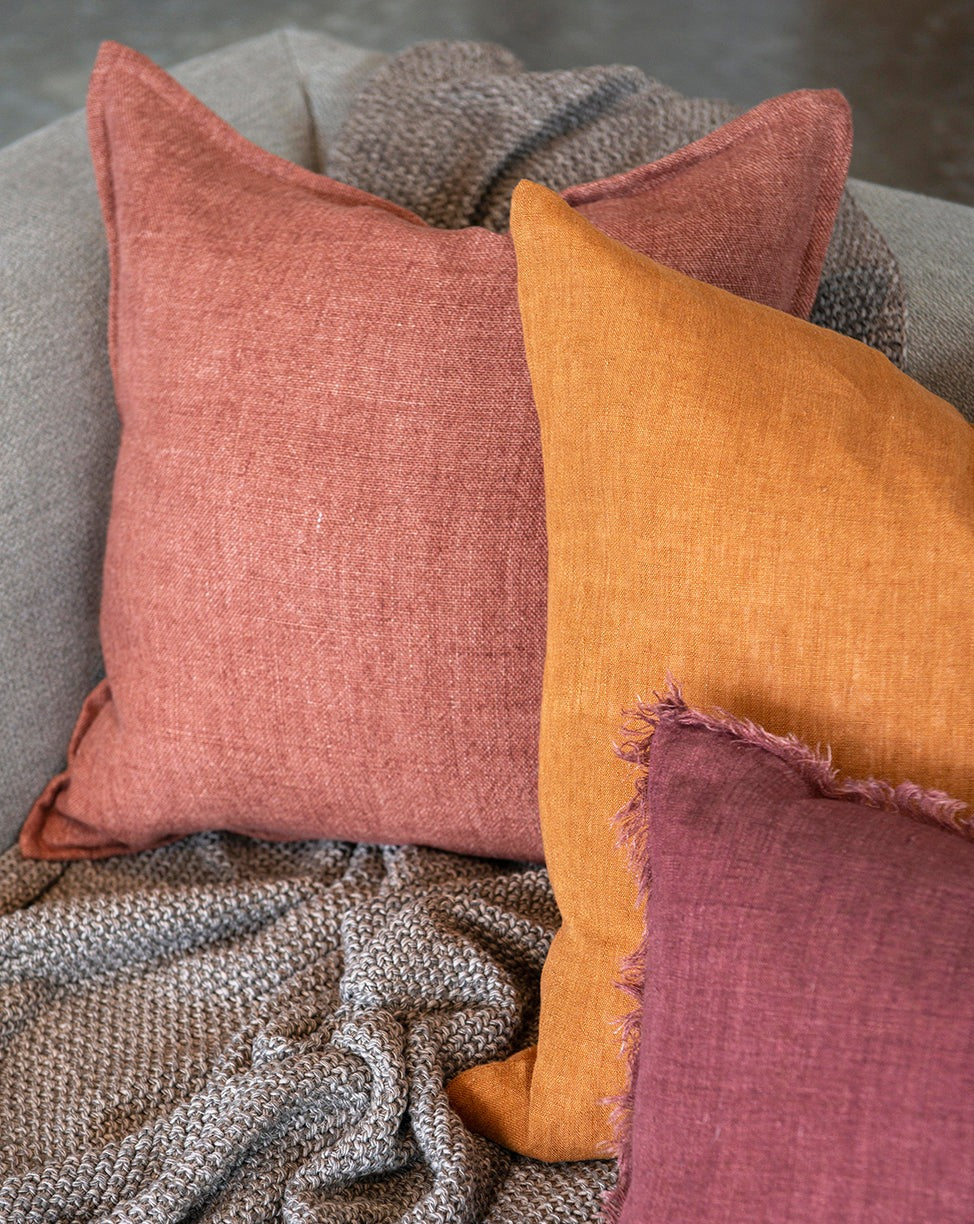 Flaxmill Linen Cushion - Chutney