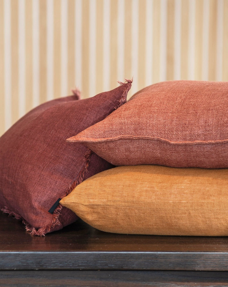 Flaxmill Linen Cushion - Chutney