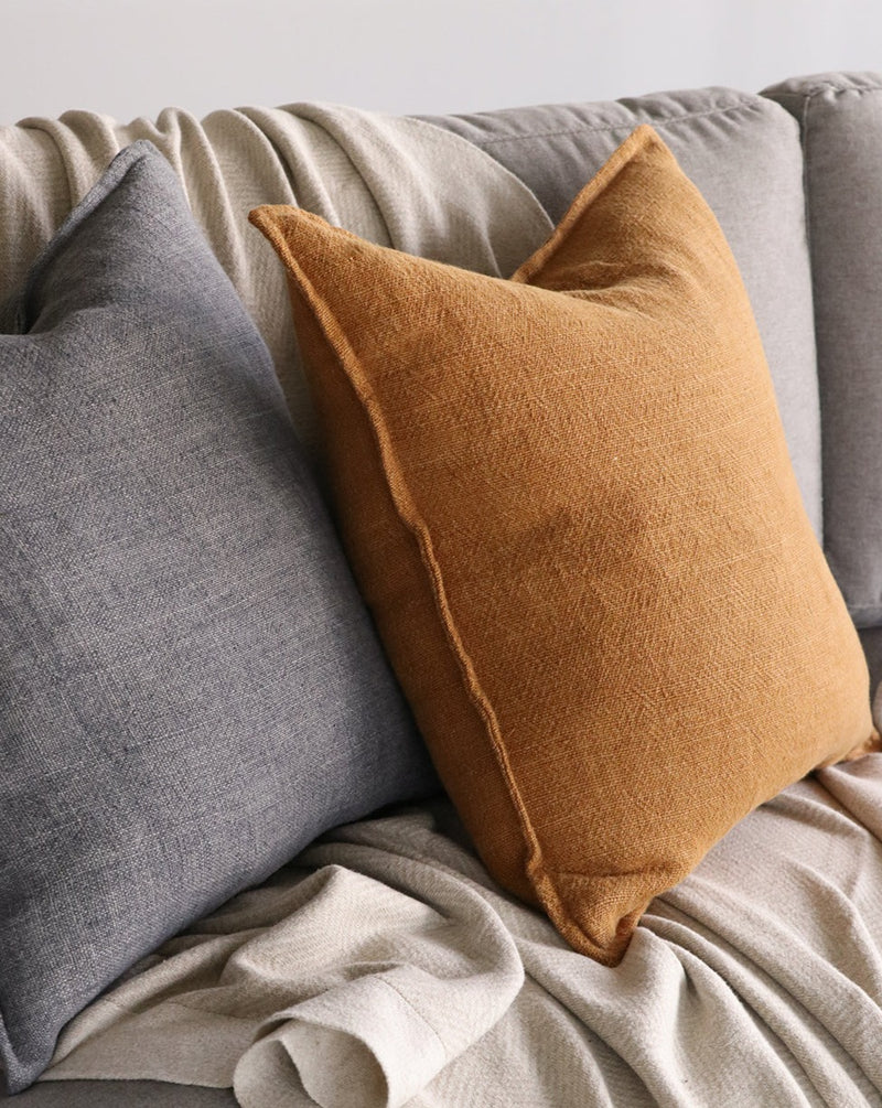 Flaxmill Linen Cushion - Nutmeg