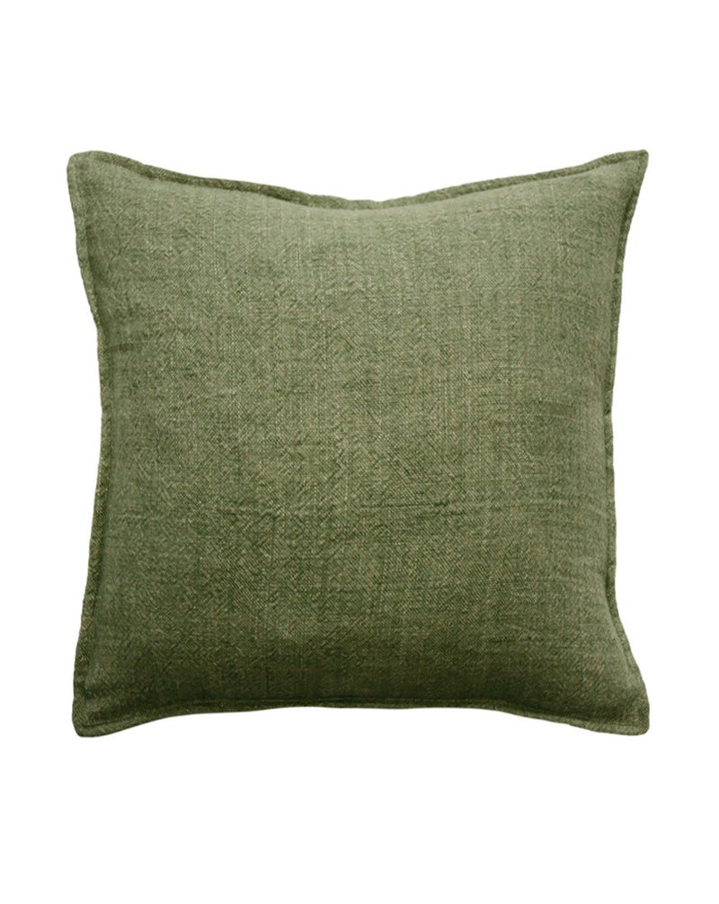 Flaxmill Linen Cushion - Olive