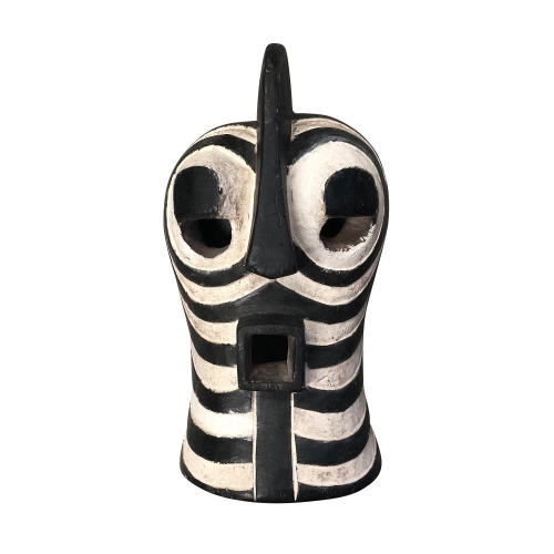 Black and White Songwe Mask on stand