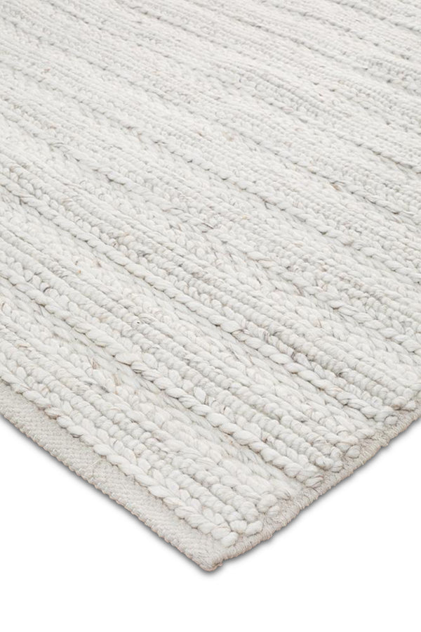 HARVEST  Braided Wool Rug - Ivory