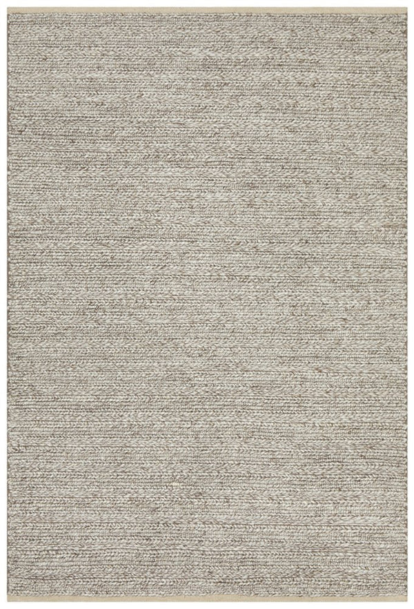 HARVEST  Braided Wool Rug - Natural