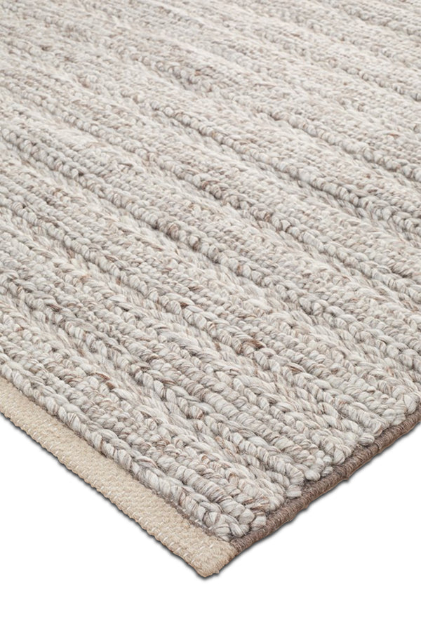 HARVEST  Braided Wool Rug - Natural