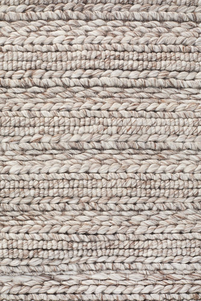 HARVEST  Braided Wool Rug - Natural
