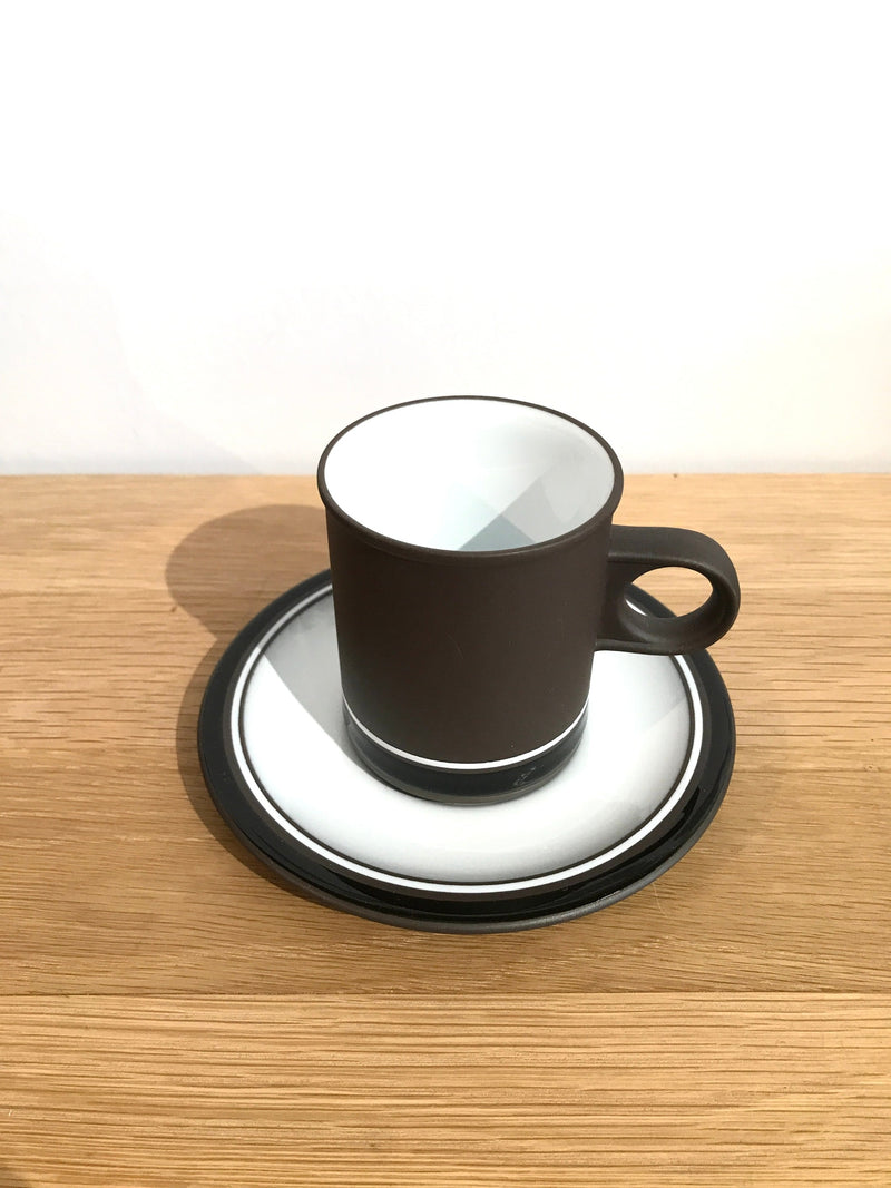 Vintage Hornsea 'Contrast' Espresso Cup & Saucer