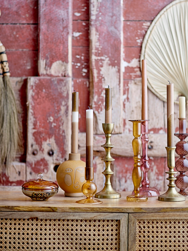 Rodwell and Astor - ISSE Amber Glass Candlestick