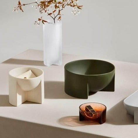 IITTALA Kuru Ceramic bowl 240x120mm Moss Green