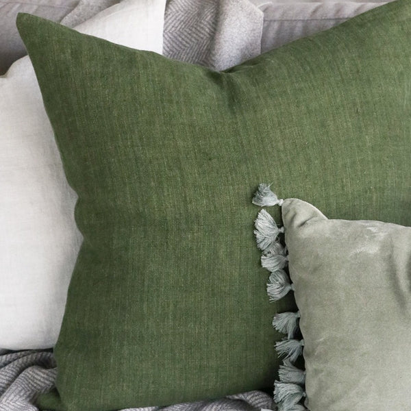 Indira Linen Cushion - Spruce