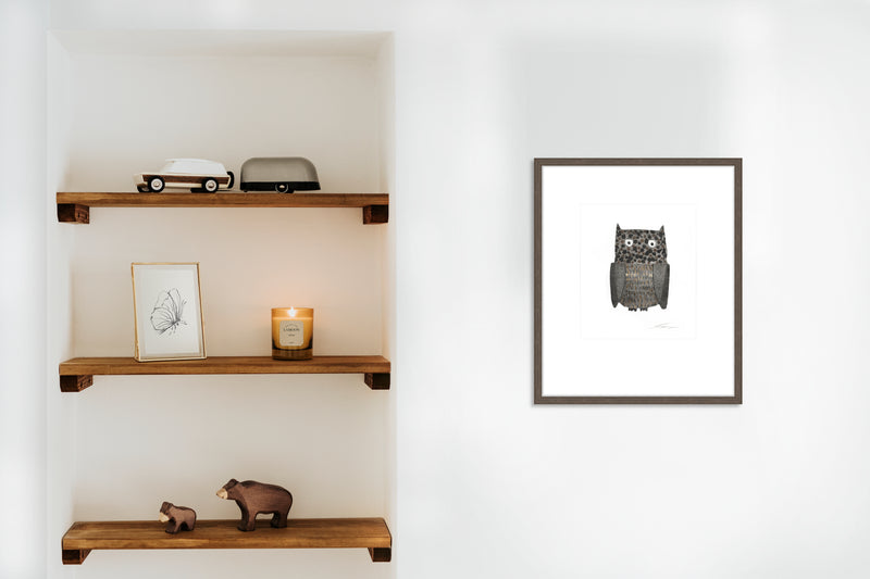 Rodwell and Astor - Izzy The Owl - Framed Print