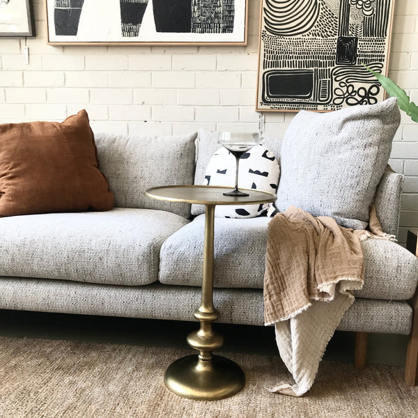 Juliette Gold Pedestal Table