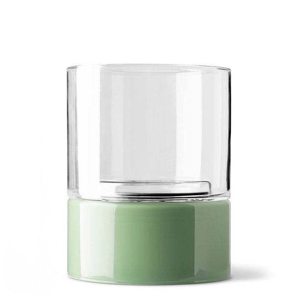 Rodwell and Astor - Glass Flip Planter - Wide - Clear/Sage