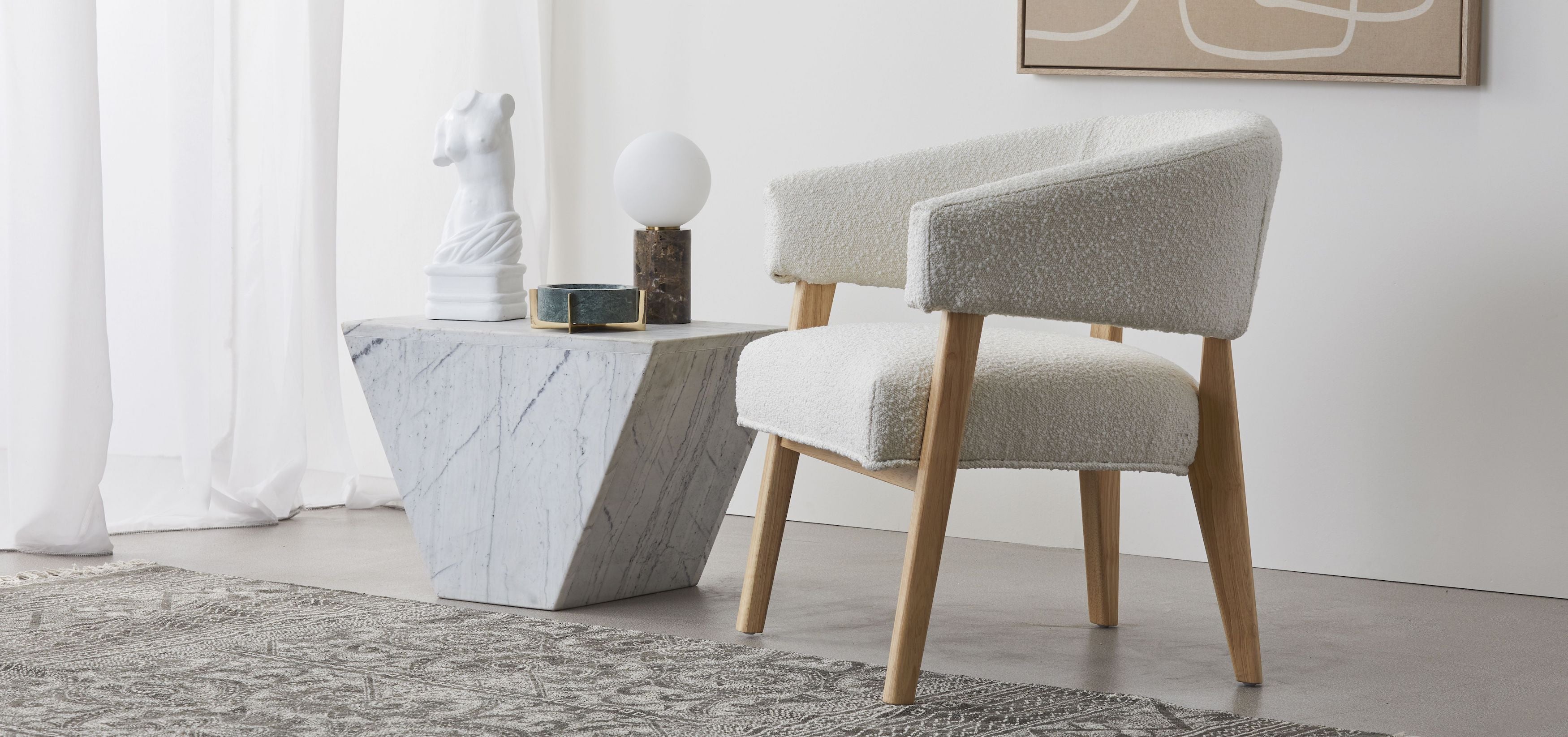 Medina Table Lamp - Emperador Marble Base