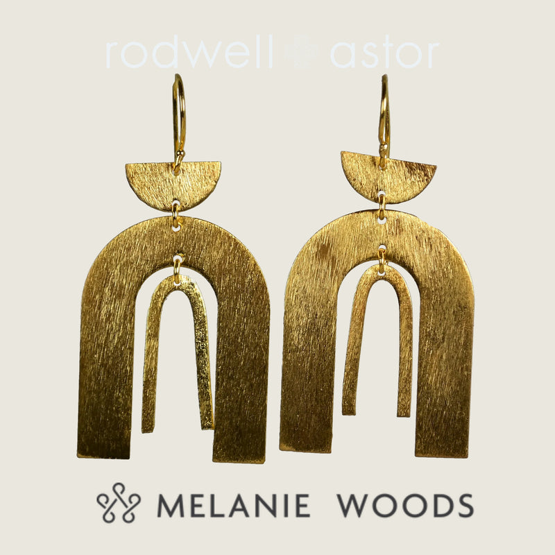 MELANIE WOODS Layered Arch Earrings - Gold